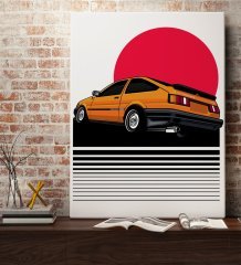 BK Gift Klasik Araç Tasarımlı Kanvas Tablo 70x100cm-6