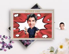 Kişiye Özel Erkek Polis Karikatürlü 1000 Parça Profesyonel Puzzle-2