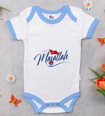 BK Kids Maşallah Tasarımlı Mavi Bebek Body Zıbın-3