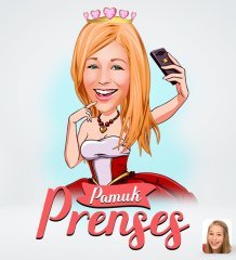 Kişiye Özel Prenses Tasarımlı Dijital Karikatür-3