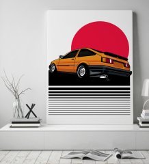 BK Gift Klasik Araç Tasarımlı Kanvas Tablo 50x70cm-6