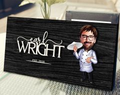 BK Gift Kişiye Özel Pizza Şefi Karikatürlü Kabartma Figürlü Ahşap Tablo, Duvar Dekoru, Arkadaşa Hediye, Özel Tasarım Ev Hediyesi-1