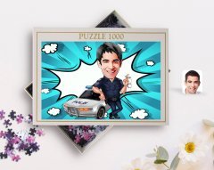 Kişiye Özel Erkek Polis Karikatürlü 1000 Parça Profesyonel Puzzle-2