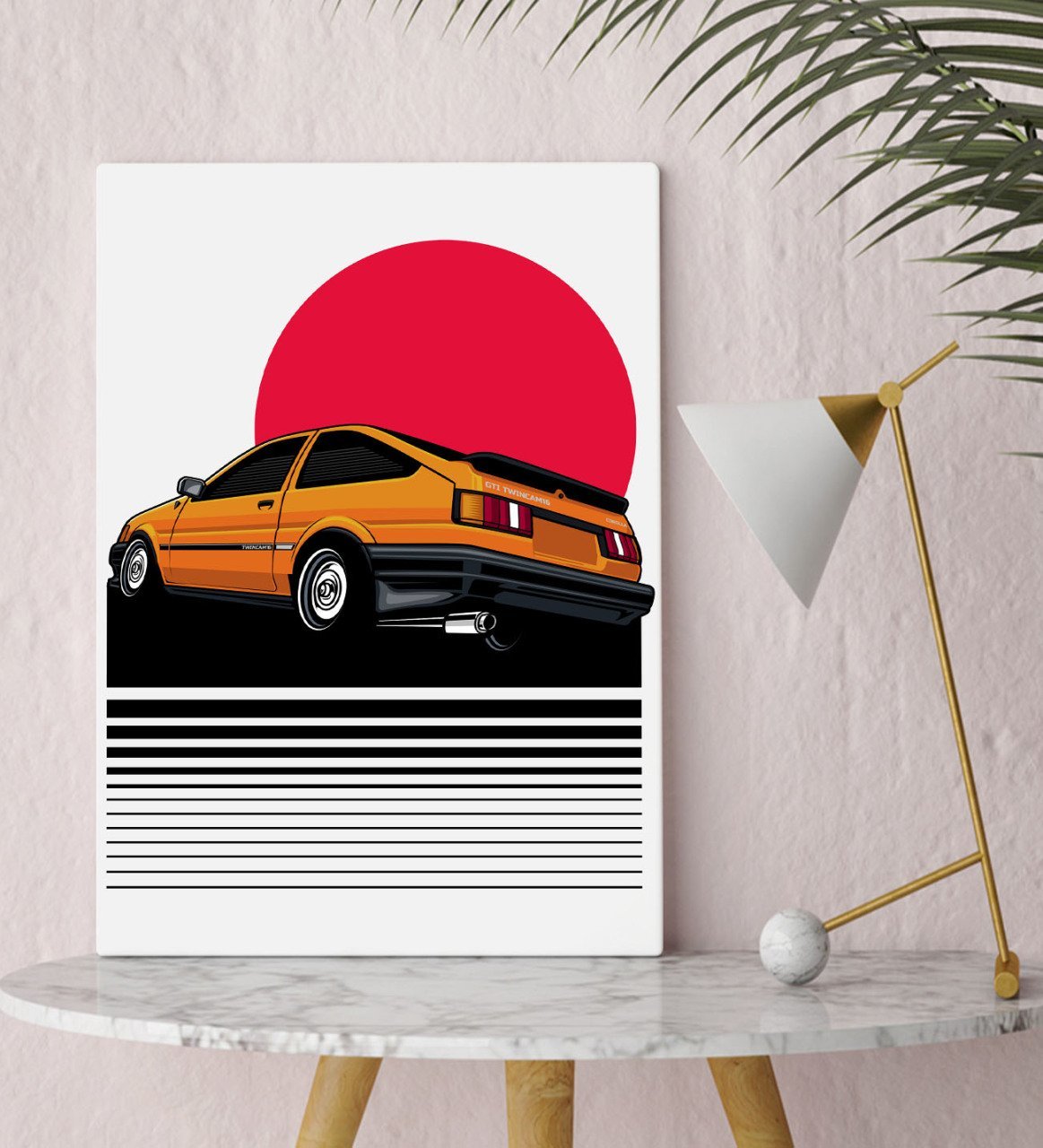 BK Gift Klasik Araç Tasarımlı Kanvas Tablo 30x50cm-6