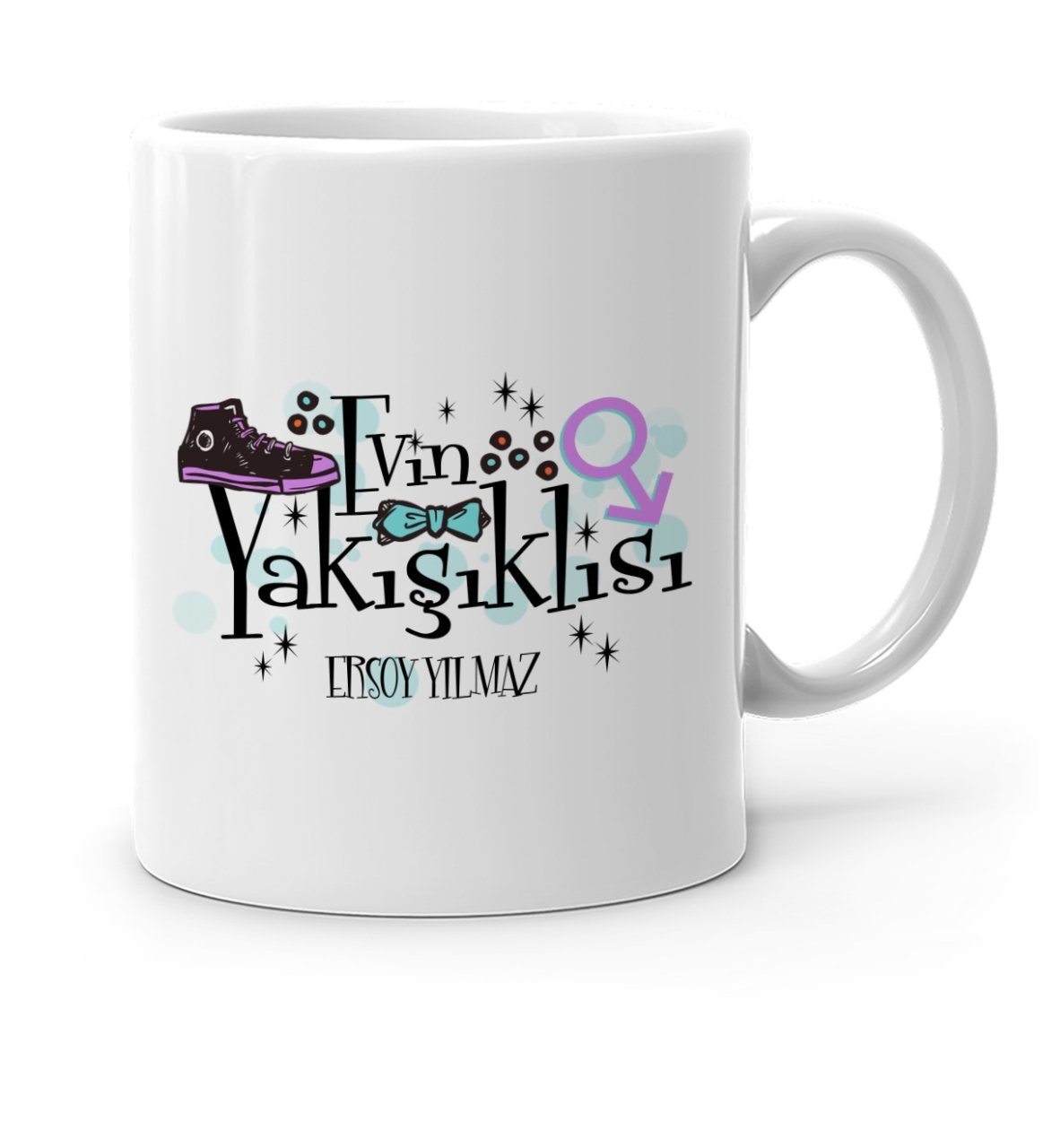 Kişiye Özel Evin Yakışıklısı Beyaz Kupa Bardak - 1