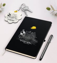 Kişiye Özel Mimar Siyah Defter Kalem Ve Anahtarlık Hediye Seti-2