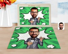 Kişiye Özel Erkek Patron Karikatürlü 1000 Parça Profesyonel Puzzle-3