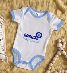 BK Kids Maşalla De Tasarımlı Mavi Bebek Body Zıbın-1