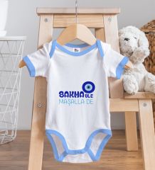 BK Kids Maşalla De Tasarımlı Mavi Bebek Body Zıbın-1