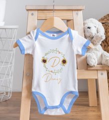 BK Kids Kişiye Özel Mavi Bebek Body Zıbın - Model 134