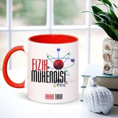 Kişiye Özel Mesleki Fizik Mühendisi Kırmızı Kupa Bardak