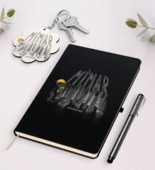 Kişiye Özel Mimar Siyah Defter Kalem Ve Anahtarlık Hediye Seti-1