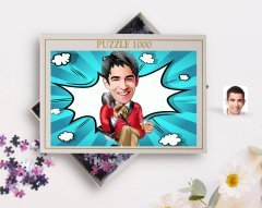 Kişiye Özel Erkek Patron Karikatürlü 1000 Parça Profesyonel Puzzle-2