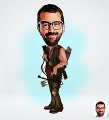 Kişiye Özel Okçu Tasarımlı Dijital Karikatür-1