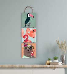 BK Gift 3 Parça İpli Ahşap Tablo Seti-26