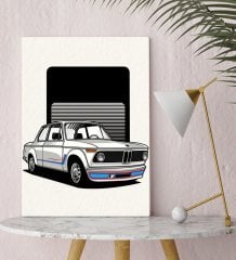 BK Gift Klasik Araç Tasarımlı Kanvas Tablo 30x50cm-5