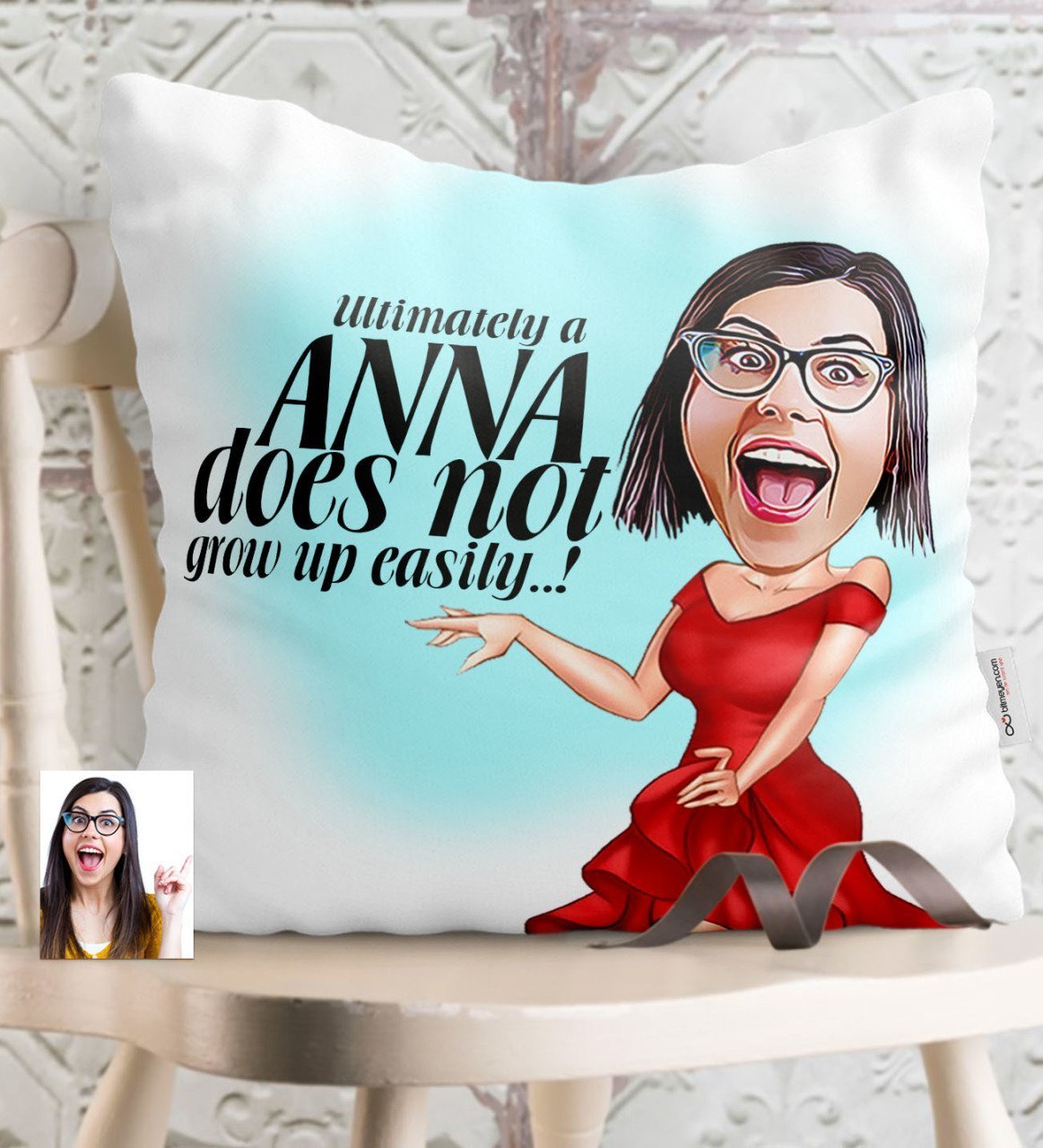Personalized Not Grow Up Easily Cartoon White Pillow - 2
