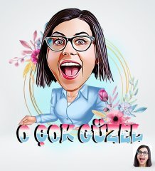 Kişiye Özel O Çok Güzel Tasarımlı Dijital Karikatür-1