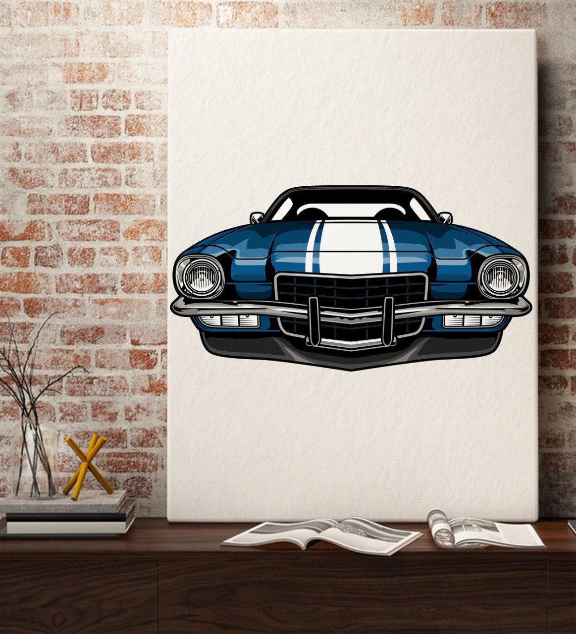 BK Gift Klasik Araç Tasarımlı Kanvas Tablo 70x100cm-4
