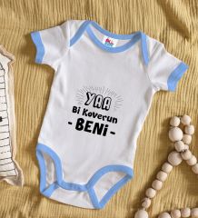 BK Kids Koverun Beni Tasarımlı Mavi Bebek Body Zıbın-1