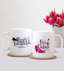 Kişiye Özel İkili Evin Süslüsü ve Yakışıklısı Beyaz Kupa Bardak - 1