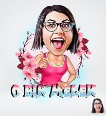 Kişiye Özel O Bir Melek Tasarımlı Dijital Karikatür-1