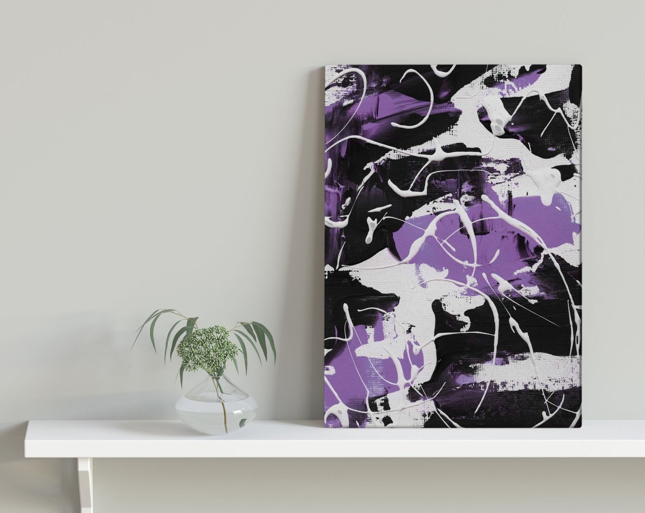 BK Home When Purple Is The Answer Tasarımlı Kanvas Tablo 30x50cm-1