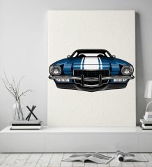 BK Gift Klasik Araç Tasarımlı Kanvas Tablo 50x70cm-4