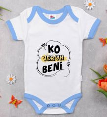 BK Kids Ko Verun Beni Tasarımlı Mavi Bebek Body Zıbın-1