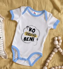 BK Kids Ko Verun Beni Tasarımlı Mavi Bebek Body Zıbın-1