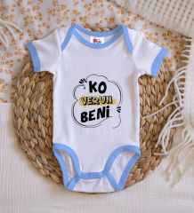 BK Kids Ko Verun Beni Tasarımlı Mavi Bebek Body Zıbın-1