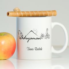 Kişiye Özel Adıyaman Beyaz Kupa Bardak - 002