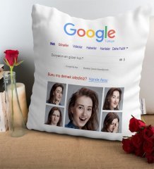 Kişiye Özel Google Fotoğraflı Dünyanın En Güzel Kızı Yastık-1