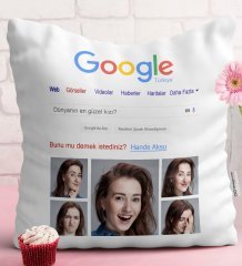 Kişiye Özel Google Fotoğraflı Dünyanın En Güzel Kızı Yastık-1