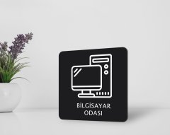 BK Home Bilgisayar Odası Kapı Yönlendirme Levhası