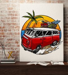 BK Gift Klasik Araç Tasarımlı Kanvas Tablo 70x100cm-3
