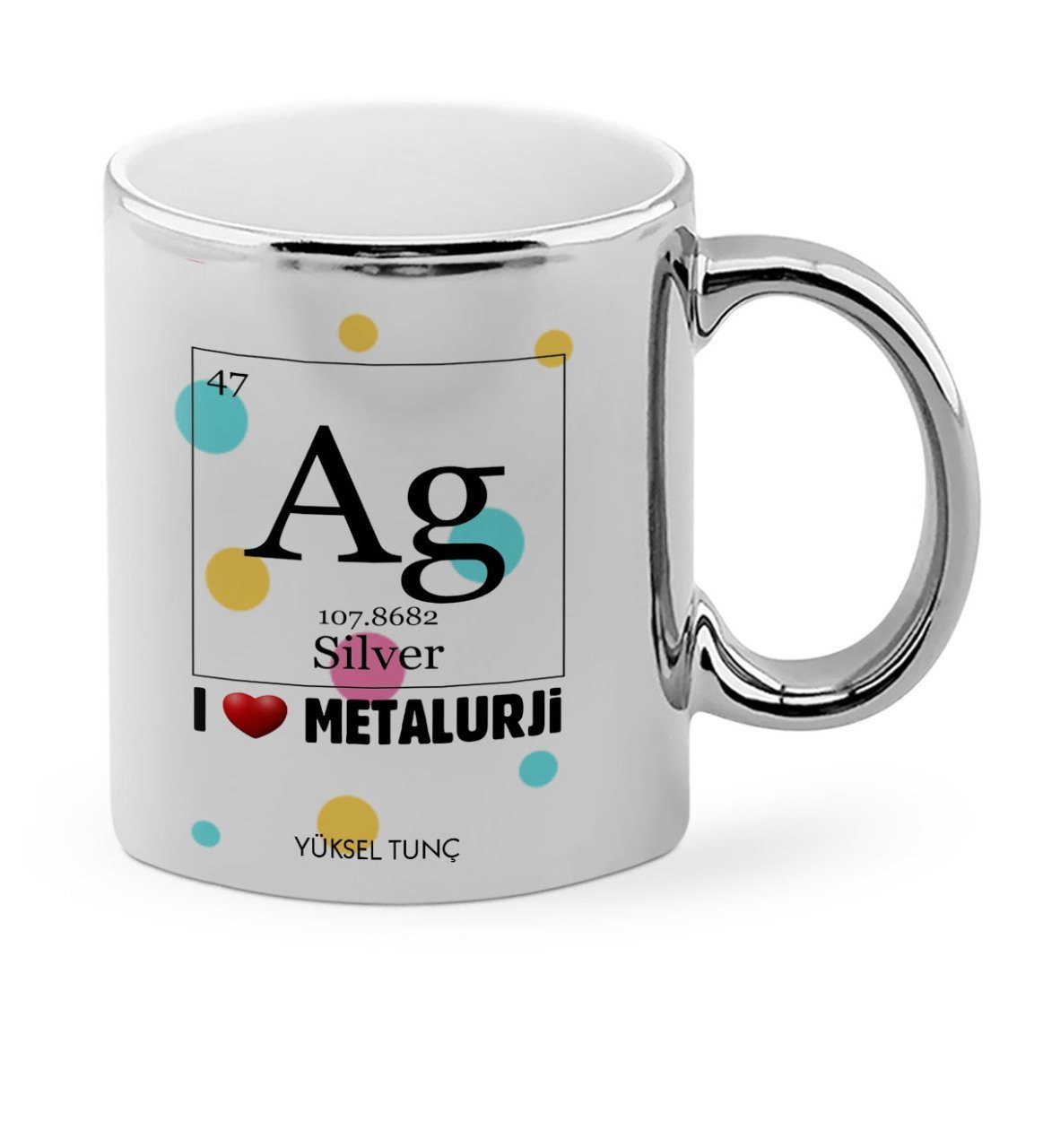 Kişiye Özel Mesleki Metalurji Mühendisi Krom Kupa Bardak - 1