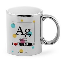 Kişiye Özel Mesleki Metalurji Mühendisi Krom Kupa Bardak - 1