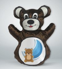 BK Gift Sevimli Ayıcık Tasarımlı Kahverengi Ayıcık Yastık-1