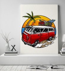 BK Gift Klasik Araç Tasarımlı Kanvas Tablo 50x70cm-3
