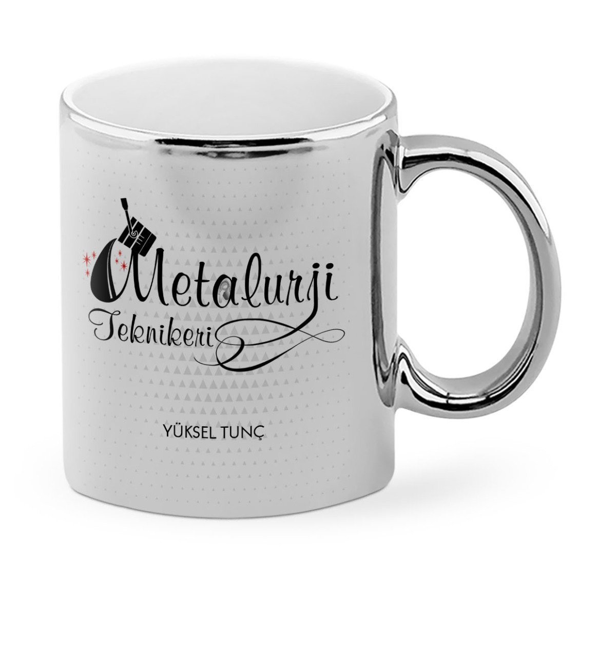 Kişiye Özel Mesleki Metalurji Teknikeri Krom Kupa Bardak - 1