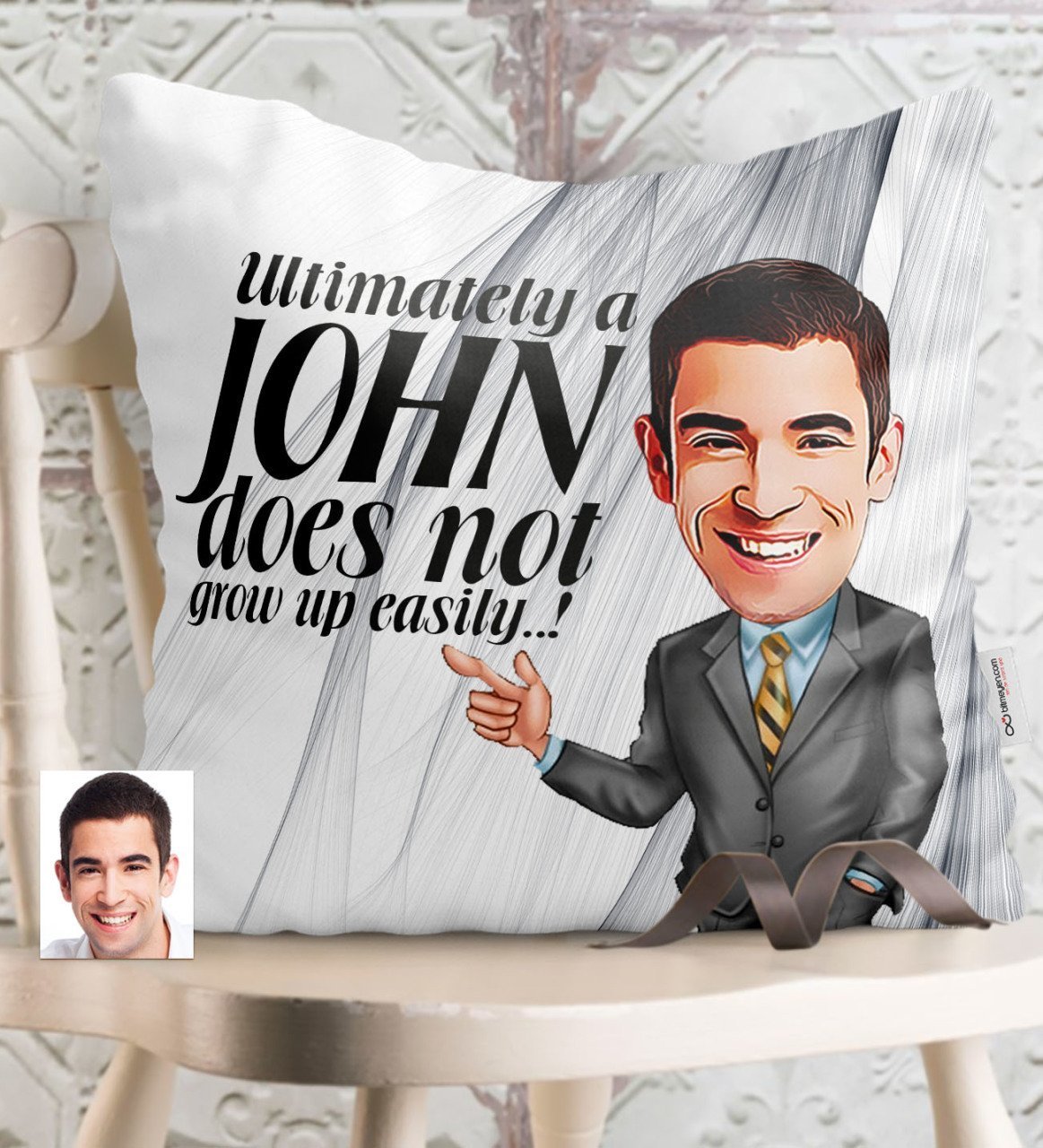 Personalized Not Grow Up Easily Cartoon White Pillow