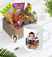 Kişiye Özel Bay Radyocu Karikatürlü Nostaljik Lezzetler Kupa Seti