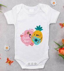 BK Kids Kişiye Özel Fotoğraflı Bebek Yastık ve Bebek Body Zıbın Hediye Seti - Model 49
