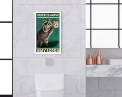 BK Home Banyo Tuvalet Dekoratif Ahşap Beyaz Çerçeveli Tablo-3