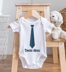 BK Kids Kişiye Özel Fotoğraflı Bebek Yastık ve Bebek Body Zıbın Hediye Seti - Model 48