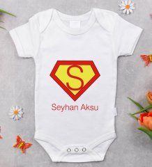 BK Kids Kişiye Özel Fotoğraflı Bebek Yastık ve Bebek Body Zıbın Hediye Seti - Model 47