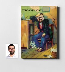 Kişiye Özel Veresiye Satan Karikatür Kanvas Tablo (50 x 70 cm.)