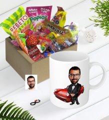 Kişiye Özel Bay Patron Karikatürlü Nostaljik Lezzetler Kupa Seti