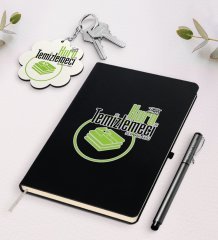 Kişiye Özel Kuru Temizlemeci Siyah Defter Kalem Ve Anahtarlık Hediye Seti